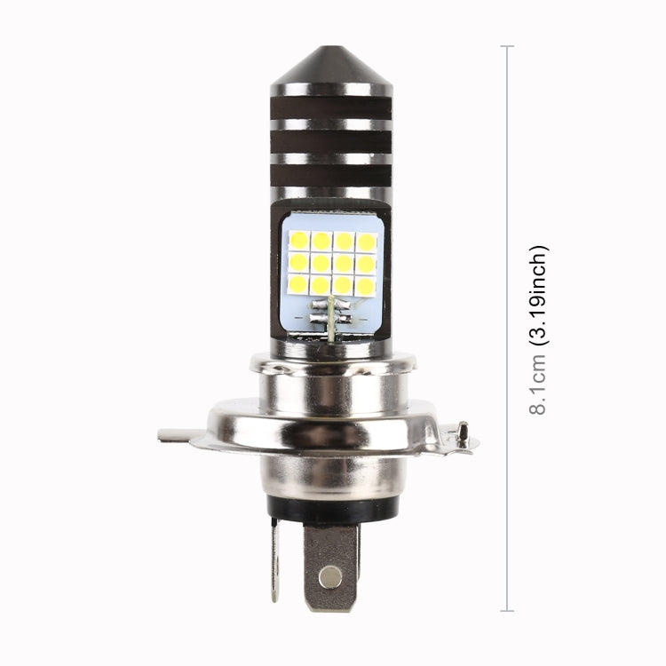 H4 DC12V / 7.4W Motorcycle LED Headlight with 24LEDs SMD-3030 Lamp Beads, H4 Style 1 (Yellow + White), H4 Style 1 (White Light)