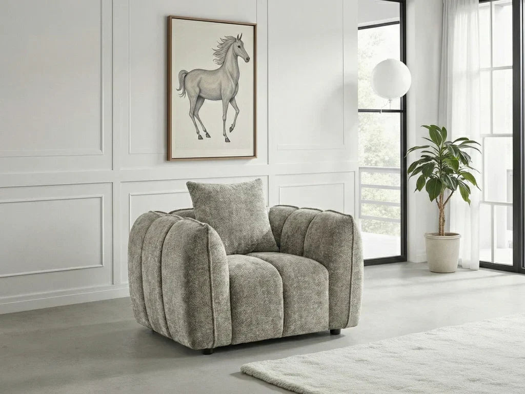Venice Fabric Armchair Sofa with Plush Comfort Design