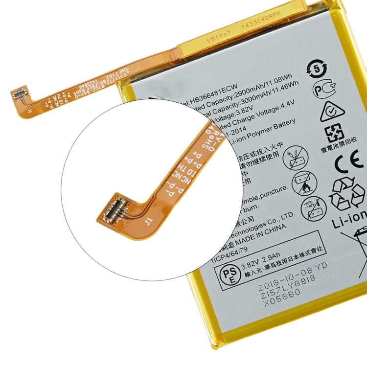 3000mAh Li-Polymer Battery Replacement for Huawei P20 Lite / P10 Lite / Nova 3e / Honor 9 Lite / Honor 9i, For Huawei P20 Lite