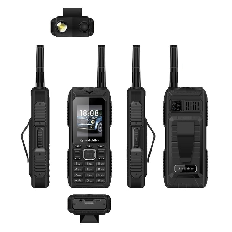 Waterproof Shockproof Dustproof, 2400mAh Battery, 2.2. inch, 21 Keys, LED Flashlight, FM, Quad SIM, with Antenna