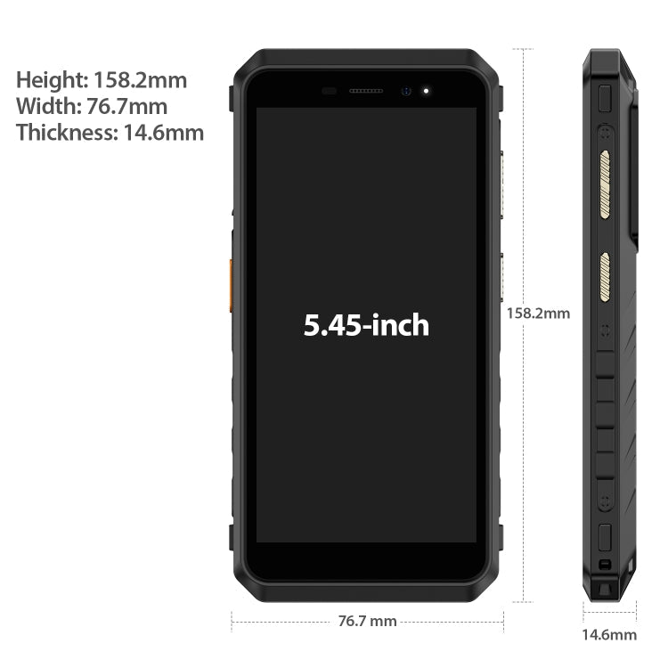 Ulefone Power Armor X11 Pro Rugged Phone, 4GB+64GB, IP68/IP69K Waterproof Dustproof Shockproof, Dual Back Cameras, Face Unlock, 5.45 inch Android 12 MediaTek Helio G25 MT6762VWB Octa Core up to 2.0GHz, Network: 4G, NFC, OTG(Black)