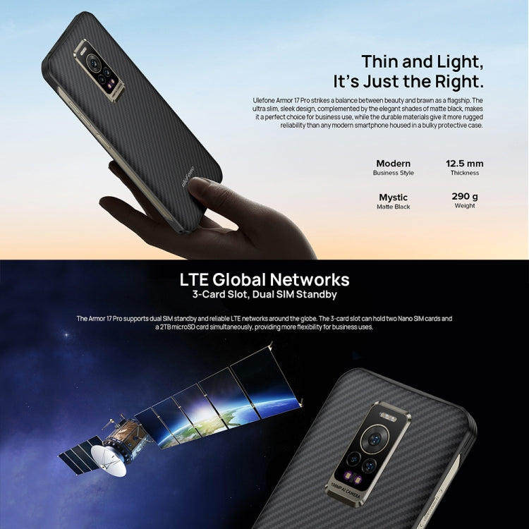 Ulefone Armor 17 Pro Rugged Phone, , 108MP Camera,8GB+256GB