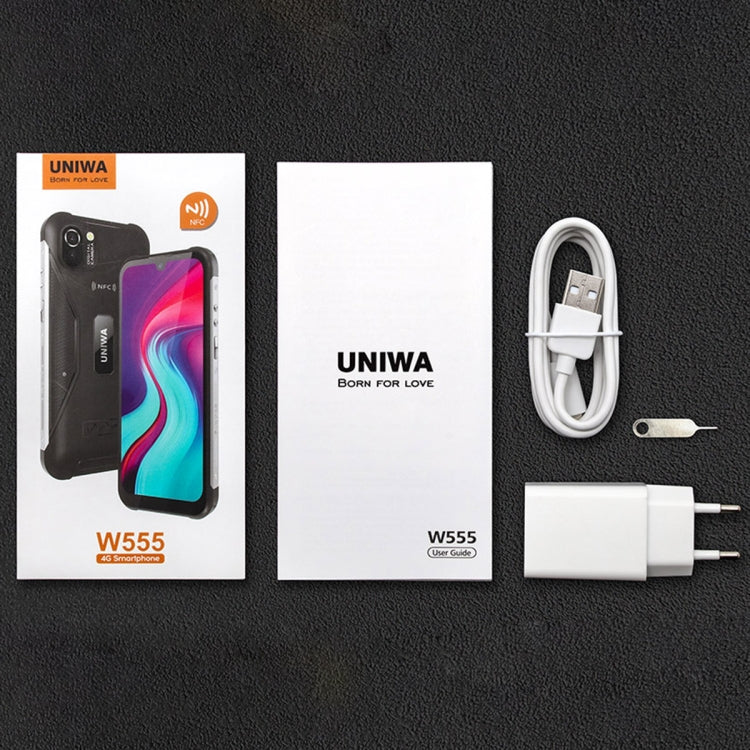 UNIWA W555 Rugged Phone, 3GB+32GB, Dual Rear Cameras, IP68 Waterproof Dustproof Shockproof, 5.71 inch Android 12.0 MTK6761 Quad Core up to 2.0GHz, Network: 4G, NFC, OTG, Global Version