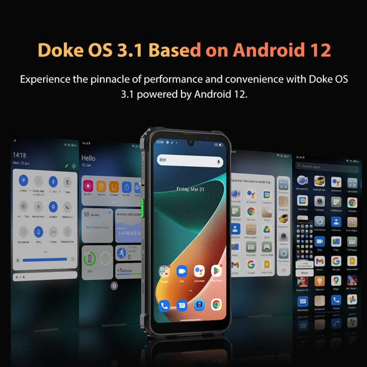 Blackview BV5300 Pro Rugged Phone, 4GB+64GB, IP68/IP69K/MIL-STD-810H, Face Unlock, 6580mAh Battery, 6.1 inch Android 12 MTK6765 Helio G35 Octa Core up to 2.3GHz, Network: 4G, OTG, NFC, Dual SIM(Black)
