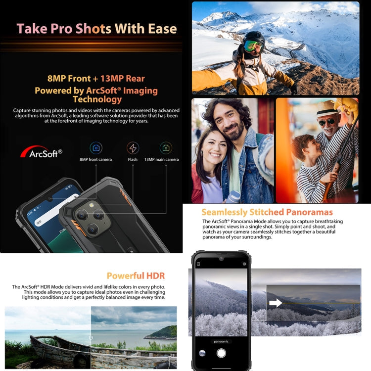 Blackview BV5300 Pro Rugged Phone, 4GB+64GB, IP68/IP69K/MIL-STD-810H, Face Unlock, 6580mAh Battery, 6.1 inch Android 12 MTK6765 Helio G35 Octa Core up to 2.3GHz, Network: 4G, OTG, NFC, Dual SIM(Black)