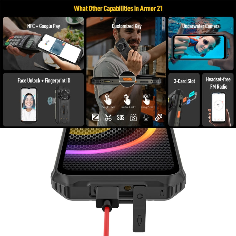 Ulefone Armor 21 Rugged Phone, , 8GB+256GB