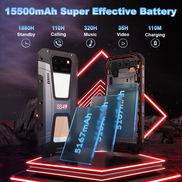 Unihertz Tank 2 Laser Projector Rugged Phone, 108MP Camera, Night Version,  12GB+512GB