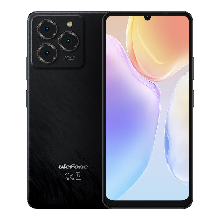 Ulefone Note 20 Pro, 4GB+256GB, Face ID & Side Fingerprint, 6000mAh, 6.75 inch Android 14 Unisoc T606 Octa Core, Network: 4G, Dual SIM, OTG (Satin Black)