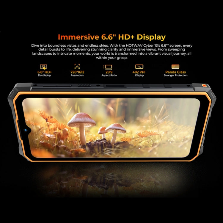 HOTWAV CYBER 13, IP68/IP69K Rugged Phone, 8GB+128GB, 10800mAh, 6.6 inch Android 14.0 Unisoc T606 Octa Core, Network: 4G, NFC, OTG
