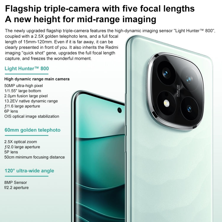 Xiaomi Redmi Note 14 Pro+, 12GB+256GB, 6.67 inch Xiaomi HyperOS Snapdragon 7s Gen 3 Octa Core, NFC, Network: 5G (Green)