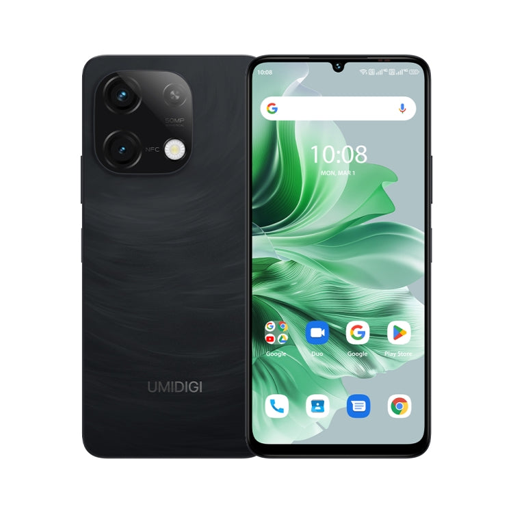 UMIDIGI G9C, 6GB+128GB, Face ID & Side Fingerprint Identification, 6.75 inch Android 14 MediaTek Helio G36 Octa Core, Network: 4G (Galaxy Black)