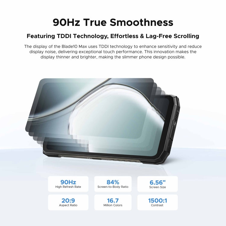 DOOGEE Blade 10 Max, 8GB+256GB, 6.56 inch + 1.54 inch Android 14 Spreadtrum T606 Octa Core, Network: 4G, OTG, NFC (Silver)