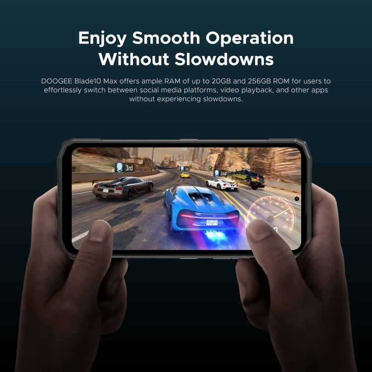 DOOGEE Blade 10 Max, 8GB+256GB, 6.56 inch + 1.54 inch Android 14 Spreadtrum T606 Octa Core, Network: 4G, OTG, NFC (Silver)