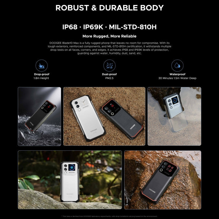 DOOGEE Blade 10 Max, 8GB+256GB, 6.56 inch + 1.54 inch Android 14 Spreadtrum T606 Octa Core, Network: 4G, OTG, NFC (Silver)