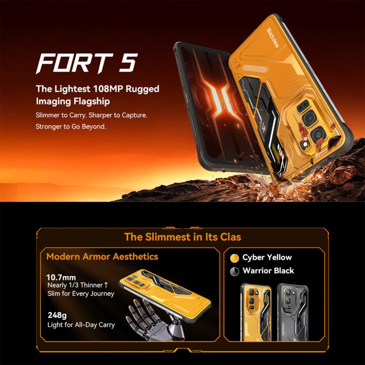 Blackview Oscal FORT 5, 12GB+256GB, 6.78 inch Android 16 Mediatek MT8781 Helio G100 Octa Core, Network: 4G, OTG, NFC
