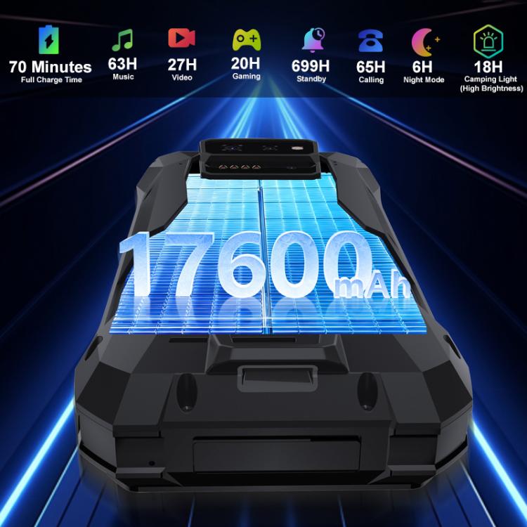 Unihertz 8849Tank X Projector Rugged Phone, 16GB+512GB, Side Fingerprint, Night Vision, 6.78 inch Android 15 MediaTek Dimensity 8200 Octa Core, Network: 5G, NFC, Tank X 16GB+512GB