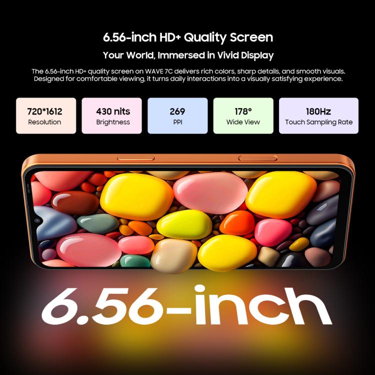 Blackview WAVE 7C, 4GB+64GB, 6.56 inch Android 16 Unisoc UMS312 Tiger T310 Quad Core, Network: 4G, OTG, 4GB+64GB