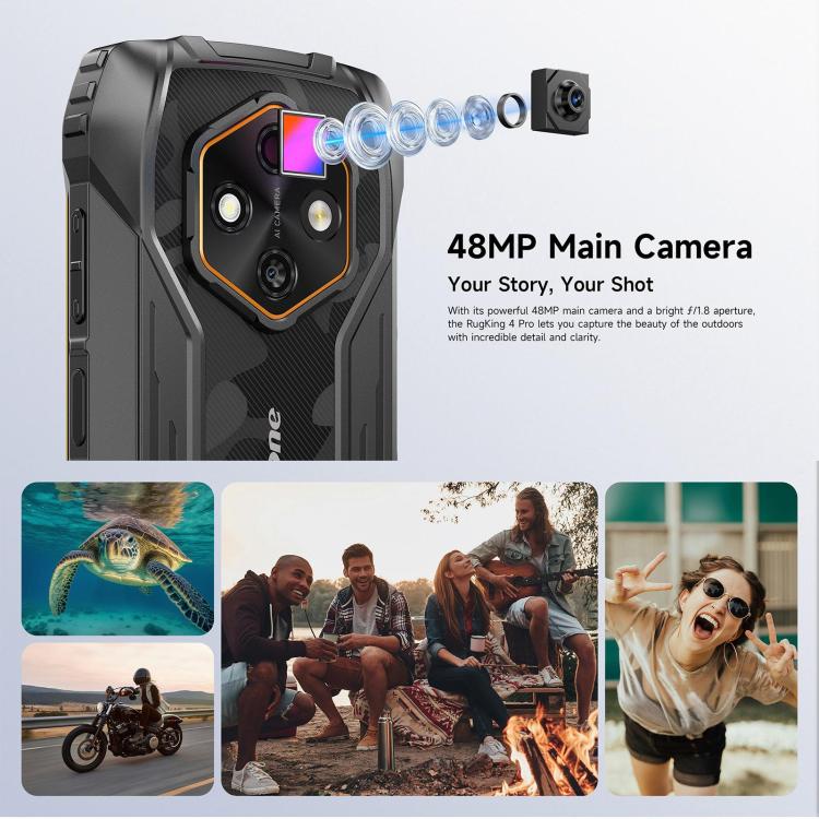 Ulefone RugKing 4 Pro, 8GB+128GB, IP68/IP69K Rugged Phone, 6.56 inch Android 16 Unisoc T7250 Octa Core, Network: 4G, NFC, OTG, RugKing 4 Pro, 8GB+128GB
