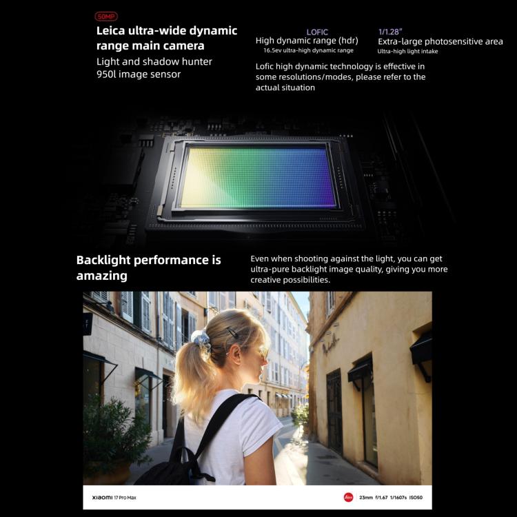 Xiaomi 17 Pro Max, 16GB+1TB, 3D Ultrasonic Fingerprint, 6.9 inch + 2.9 inch Xiaomi HyperOS 3 Snapdragon 8 Elite Gen 5 Octa Core, NFC, Network: 5G, 16GB+1TB