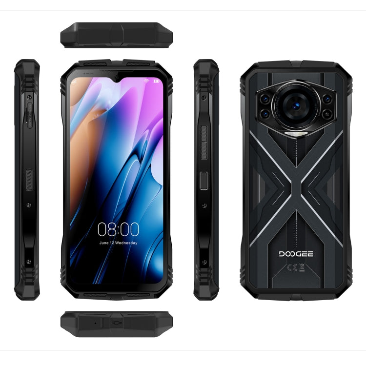 DOOGEE S Cyber, 8GB+256GB, 6.58 inch Android 14 Spreadtrum T606 Octa Core, Network: 4G, OTG, NFC (Black Silver)