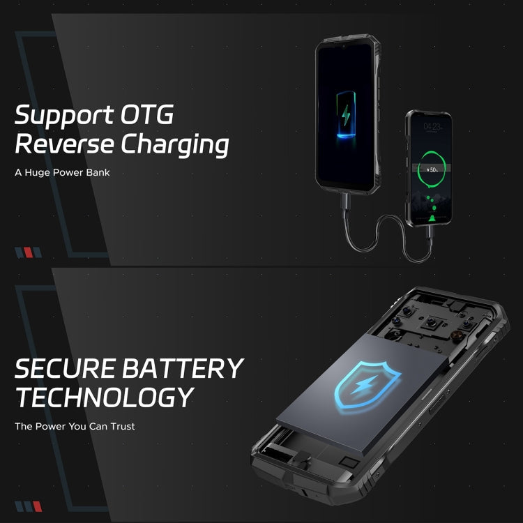 DOOGEE S Cyber, 8GB+256GB, 6.58 inch Android 14 Spreadtrum T606 Octa Core, Network: 4G, OTG, NFC (Black Red)