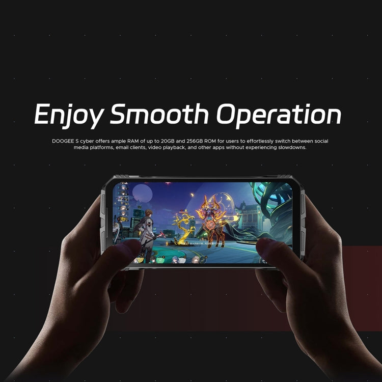 DOOGEE S Cyber, 8GB+256GB, 6.58 inch Android 14 Spreadtrum T606 Octa Core, Network: 4G, OTG, NFC (Black Red)