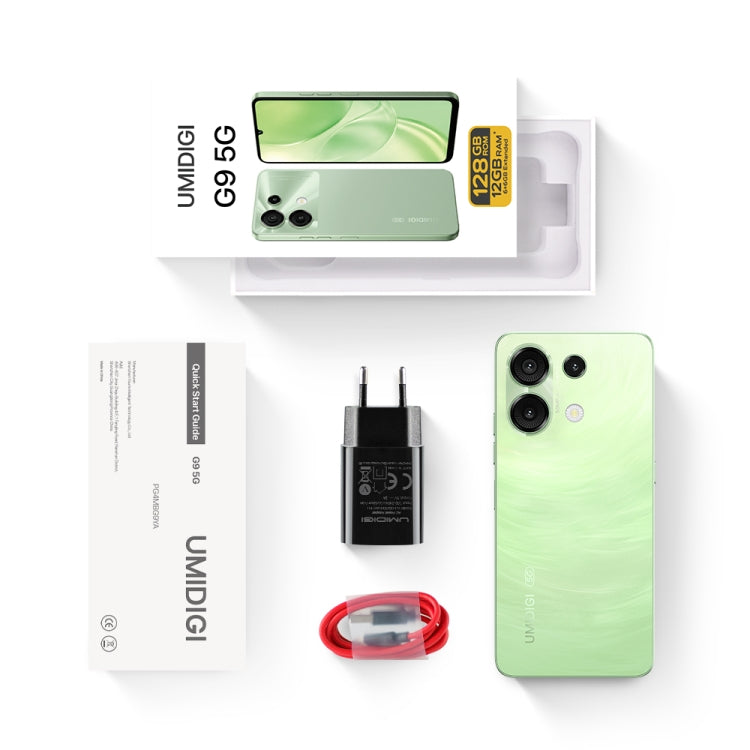 UMIDIGI G9 5G, 6GB+128GB, Side Fingerprint & Face ID Identification, 6.75 inch Android 14 UNISOC T765 Octa Core, Network: 5G (Galaxy White)