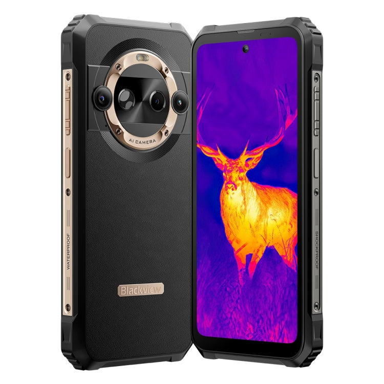 Blackview BL9000 Pro 5G, Thermal Imaging Camera, 12GB+512GB, IP68/IP69K/MIL-STD-810H, 6.78 inch Android 14 MediaTek Dimensity 8020 Octa Core, Network: 5G, NFC, OTG (Gold)
