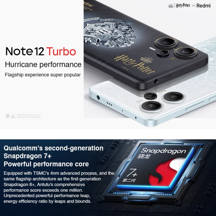 Xiaomi Redmi Note 12 Turbo 5G, 64MP Camera, 12GB+512GB, Triple Back Cameras, 5000mAh Battery, 6.67 inch MIUI 14 Snapdragon 7+ Gen2 Octa Core up to 2.91GHz, Network: 5G, Dual SIM, NFC, IR Control (Black)