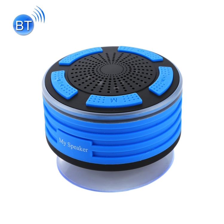 F013 Mini IPX7 Waterproof Bluetooth Speaker with LED Light & Suction Cup, Built-in Mic, FM Radio, 10m Range