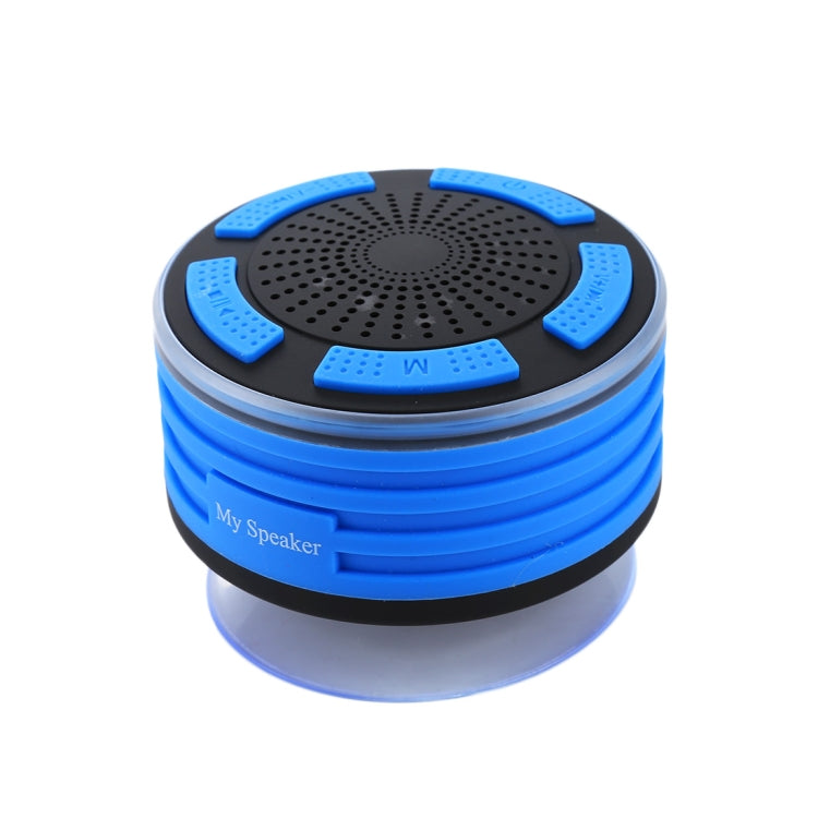 F013 Mini IPX7 Waterproof Bluetooth Speaker with LED Light & Suction Cup, Built-in Mic, FM Radio, 10m Range