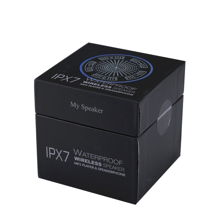 F013 Mini IPX7 Waterproof Bluetooth Speaker with LED Light & Suction Cup, Built-in Mic, FM Radio, 10m Range