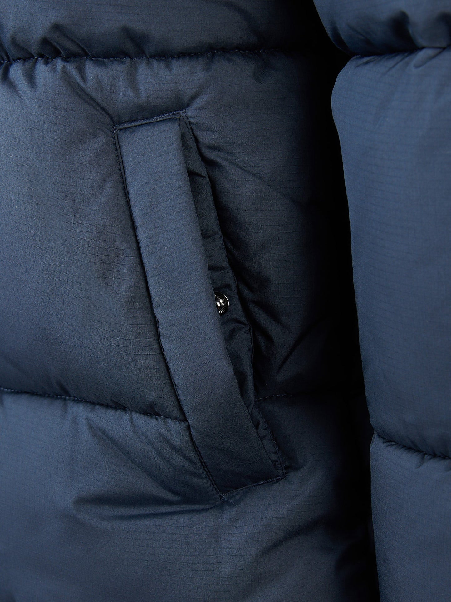 Mens Ripstop Hooded Puffer Jacket in Dark Sapphire Navy