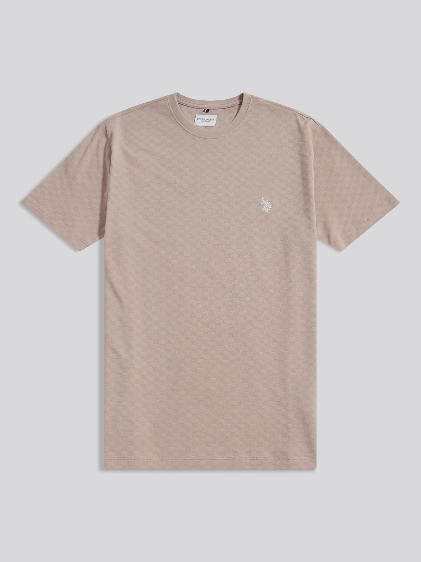 Mens Check Texture T-Shirt in Atmosphere