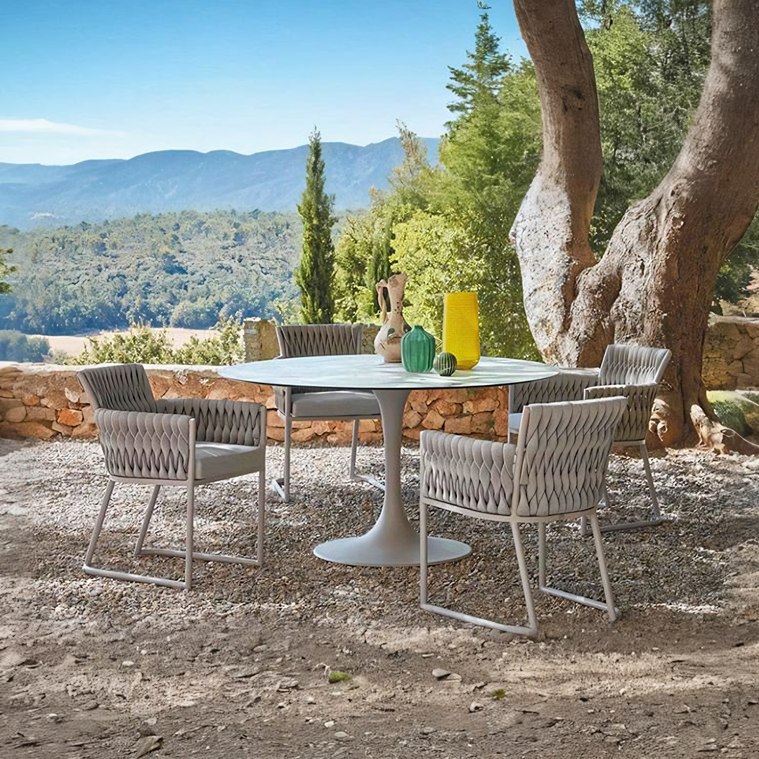 Macleod Garden Dining Table Set, Rattan