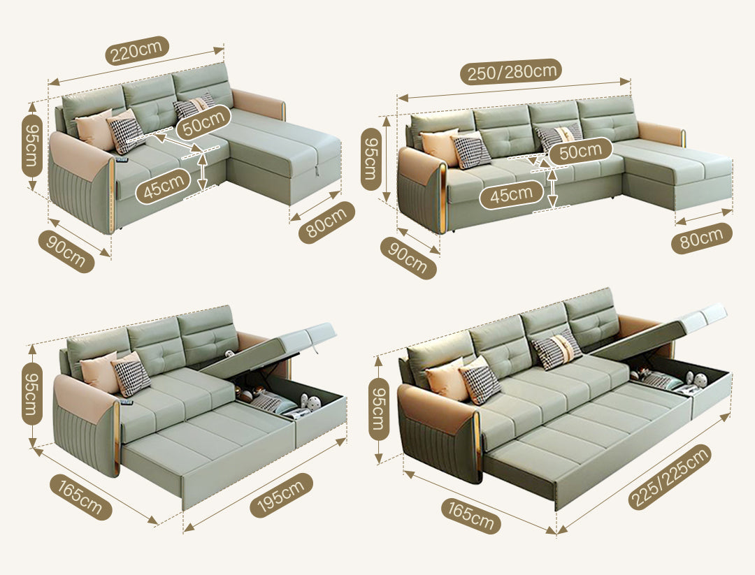 Malhotra L Shape Sofa Bed, Small Corner Sofa Bed