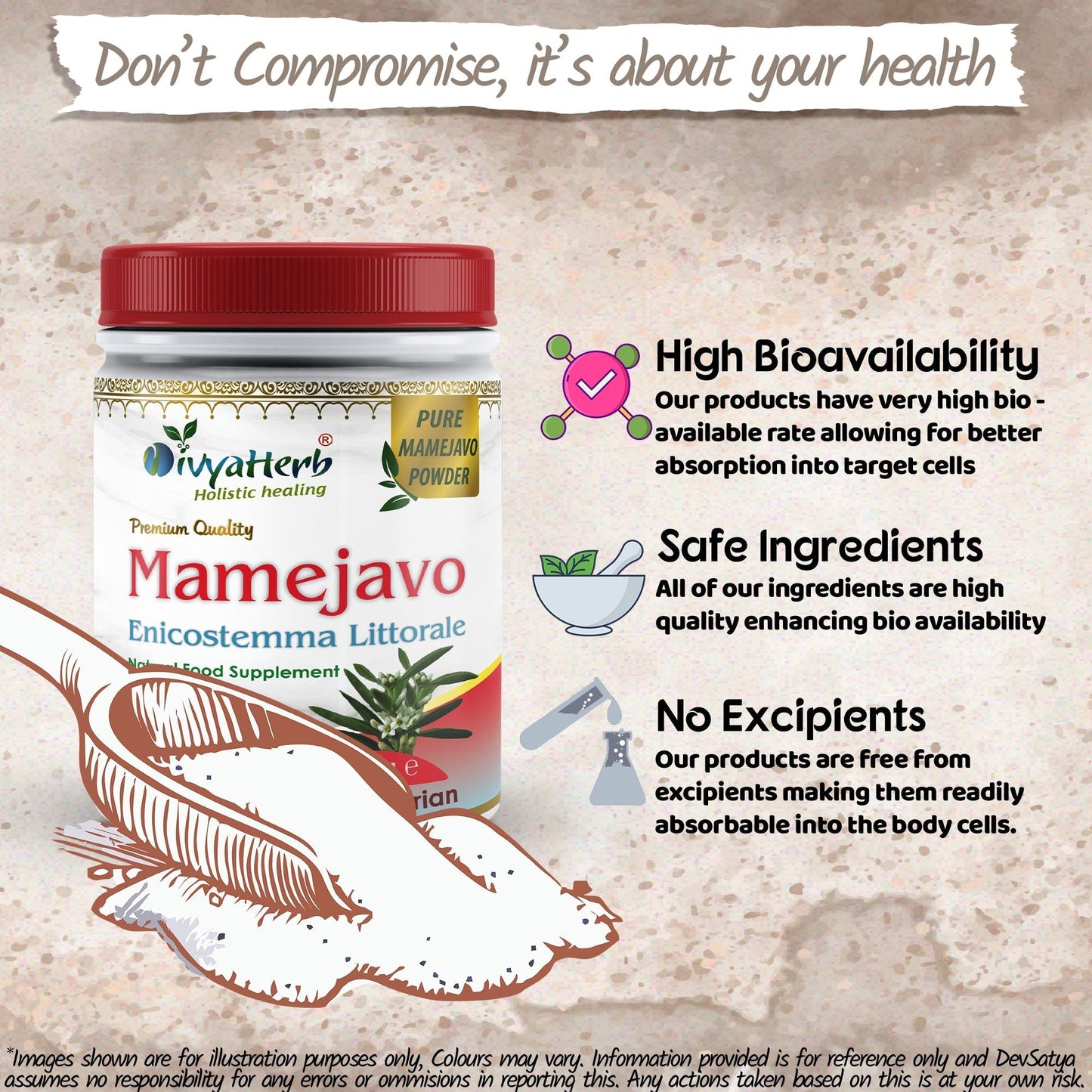 DivyaHerb Mamejavo Powder 100 gram - Daily Wellness Support