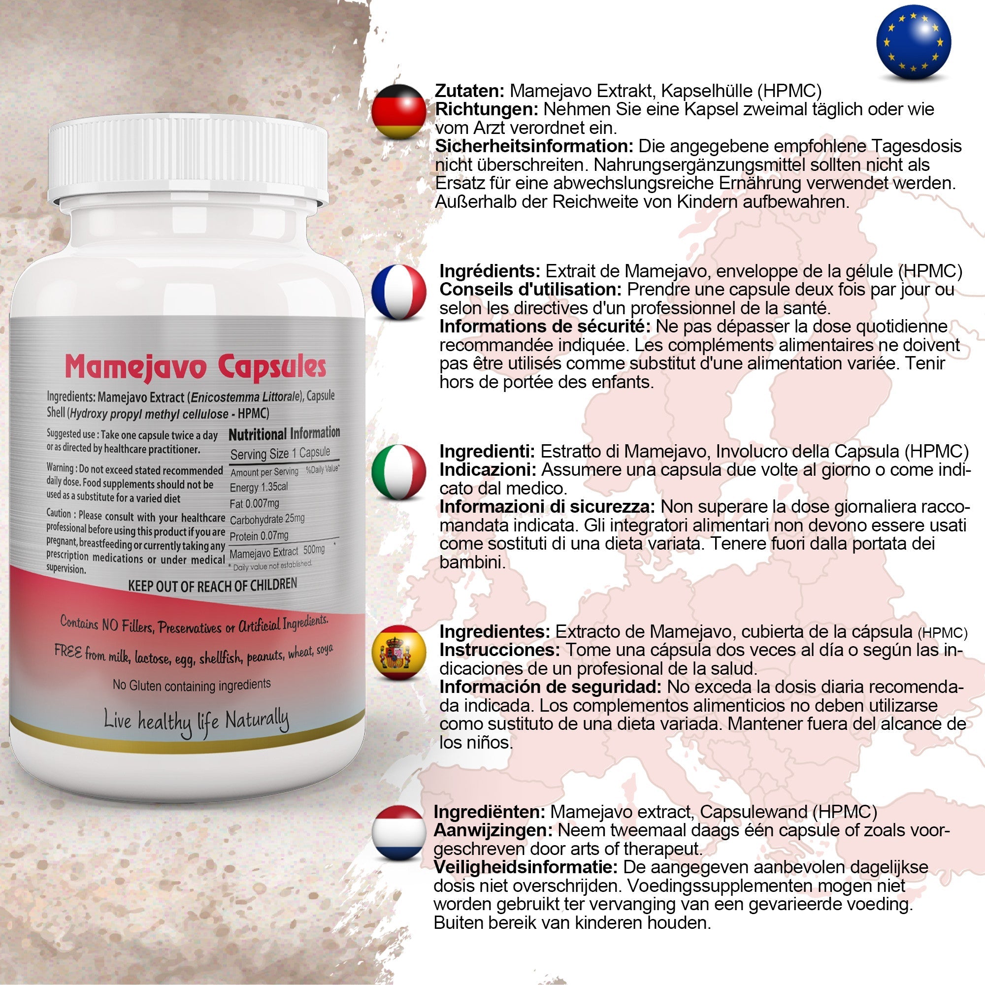 Ayushya Mamejavo Capsules (Enicostemma) Liver & Metabolic Wellness Support - Vegan, Gluten Free, Non-GMO, 60 Capsules