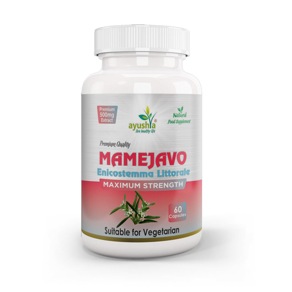 Ayushya Mamejavo Capsules (Enicostemma) Liver & Metabolic Wellness Support - Vegan, Gluten Free, Non-GMO, 60 Capsules