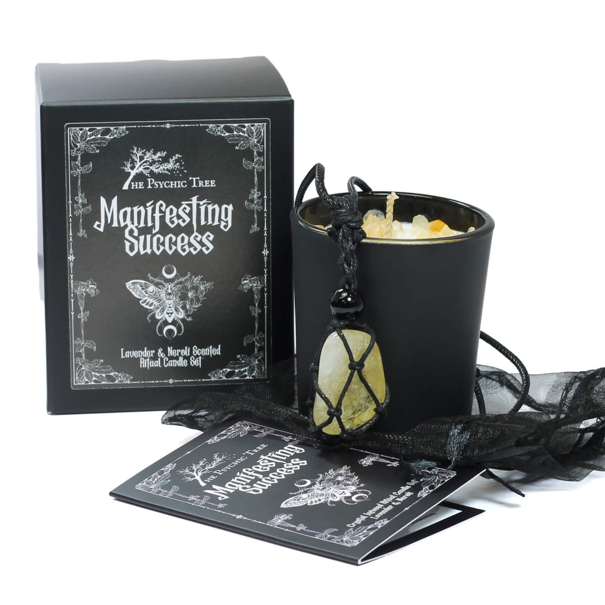 Manifesting Success Crystal Infused Ritual Candle Set
