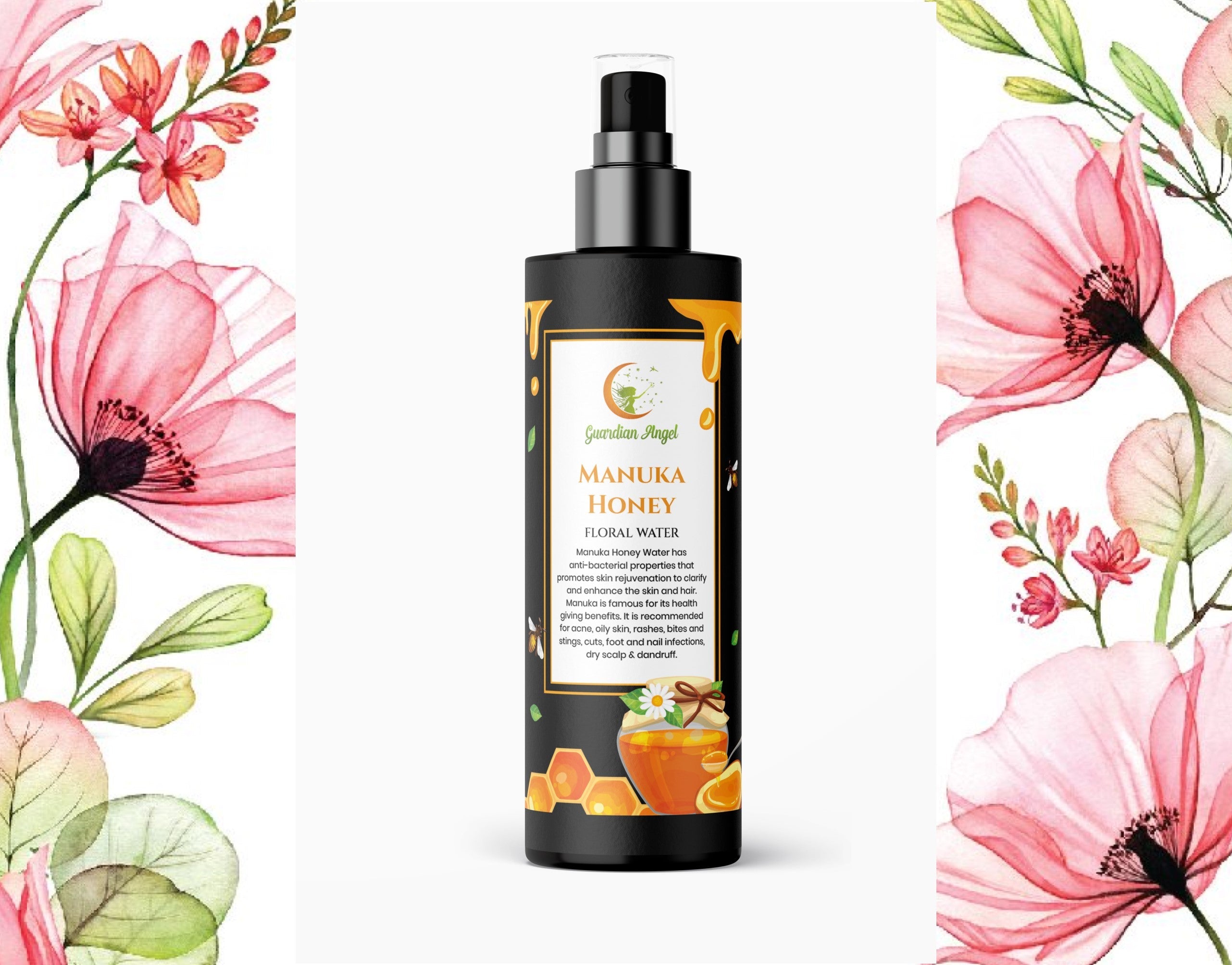 Manuka Honey Floral Water - Skin Repair, Dandruff, Oily Skin, Foot and Nail Infections