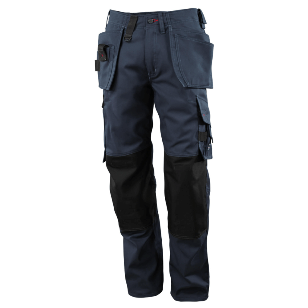Mascot Lindos 07379 Kneepad Holster Pocket Work Trousers Navy Blue, 40" Waist, 35" Leg