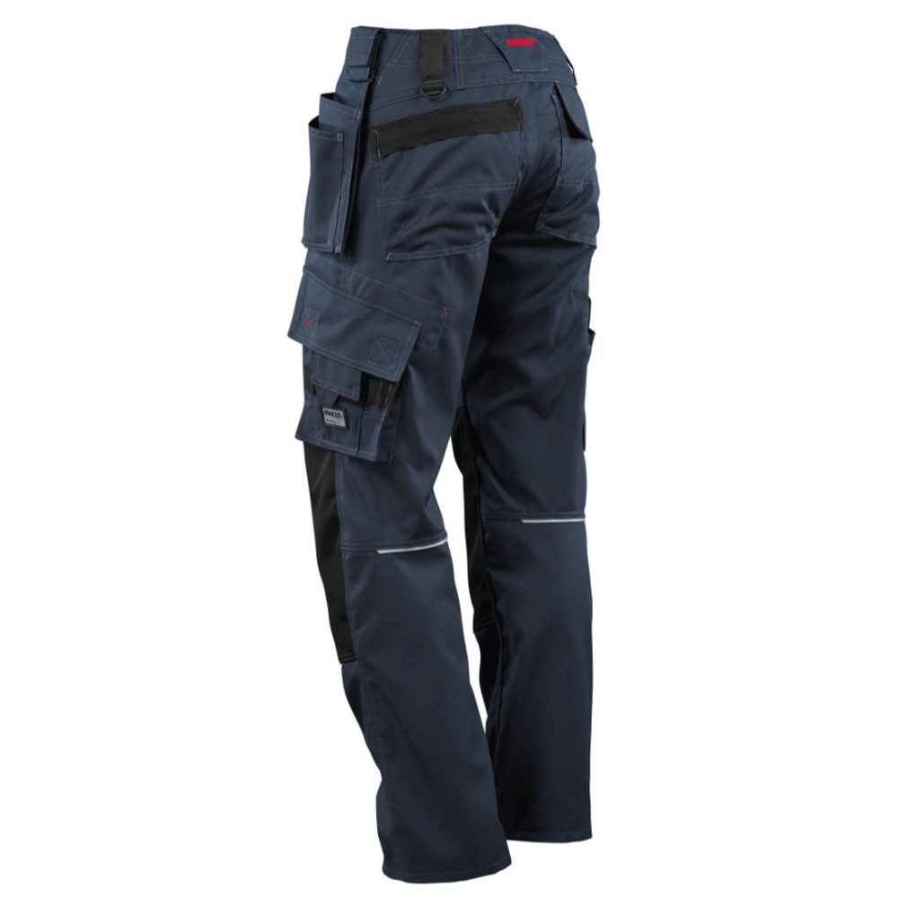 Mascot Lindos 07379 Kneepad Holster Pocket Work Trousers Navy Blue, 40" Waist, 35" Leg