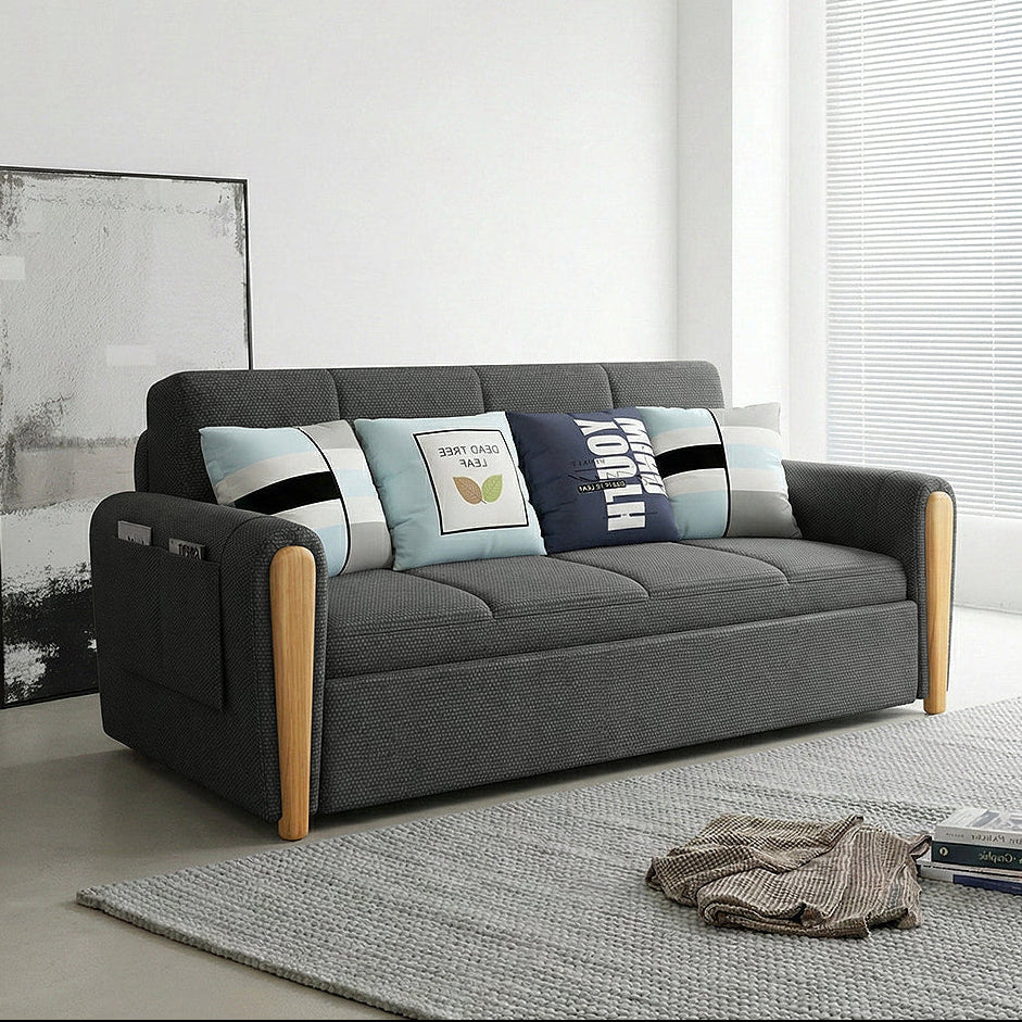 Mavis Two Seater Sofa Bed, Dark Grey