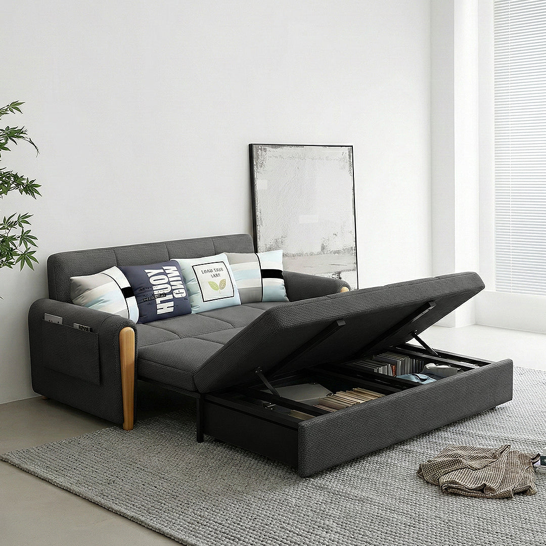 Mavis Two Seater Sofa Bed, Dark Grey