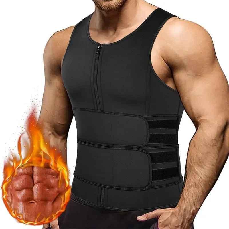 Men Waist Trainer Tank Tops Shapewear Slimming Body Shaper Compression Shirt Underwear