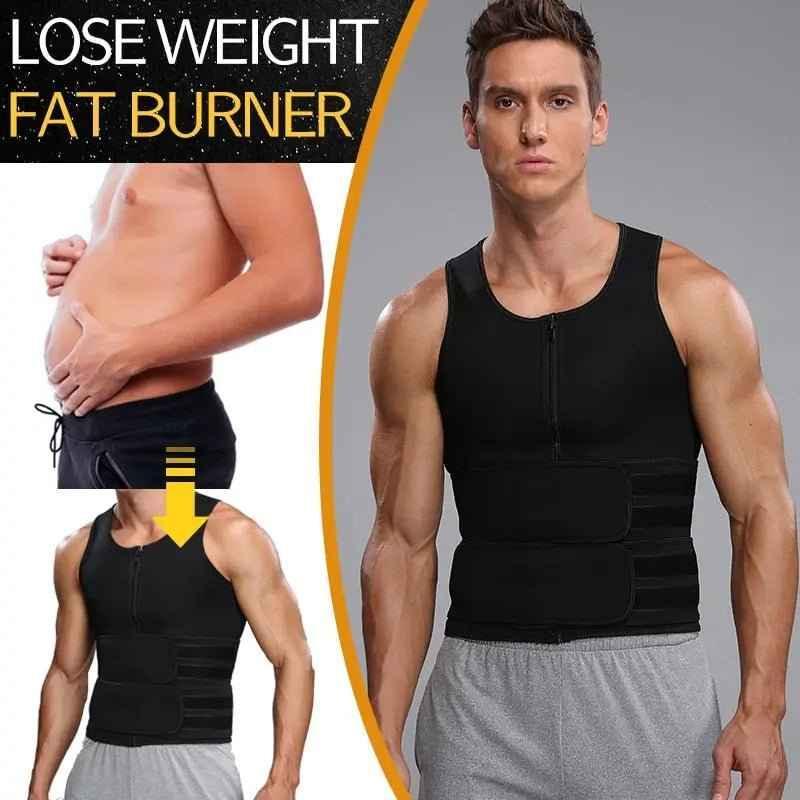 Men Waist Trainer Tank Tops Shapewear Slimming Body Shaper Compression Shirt Underwear