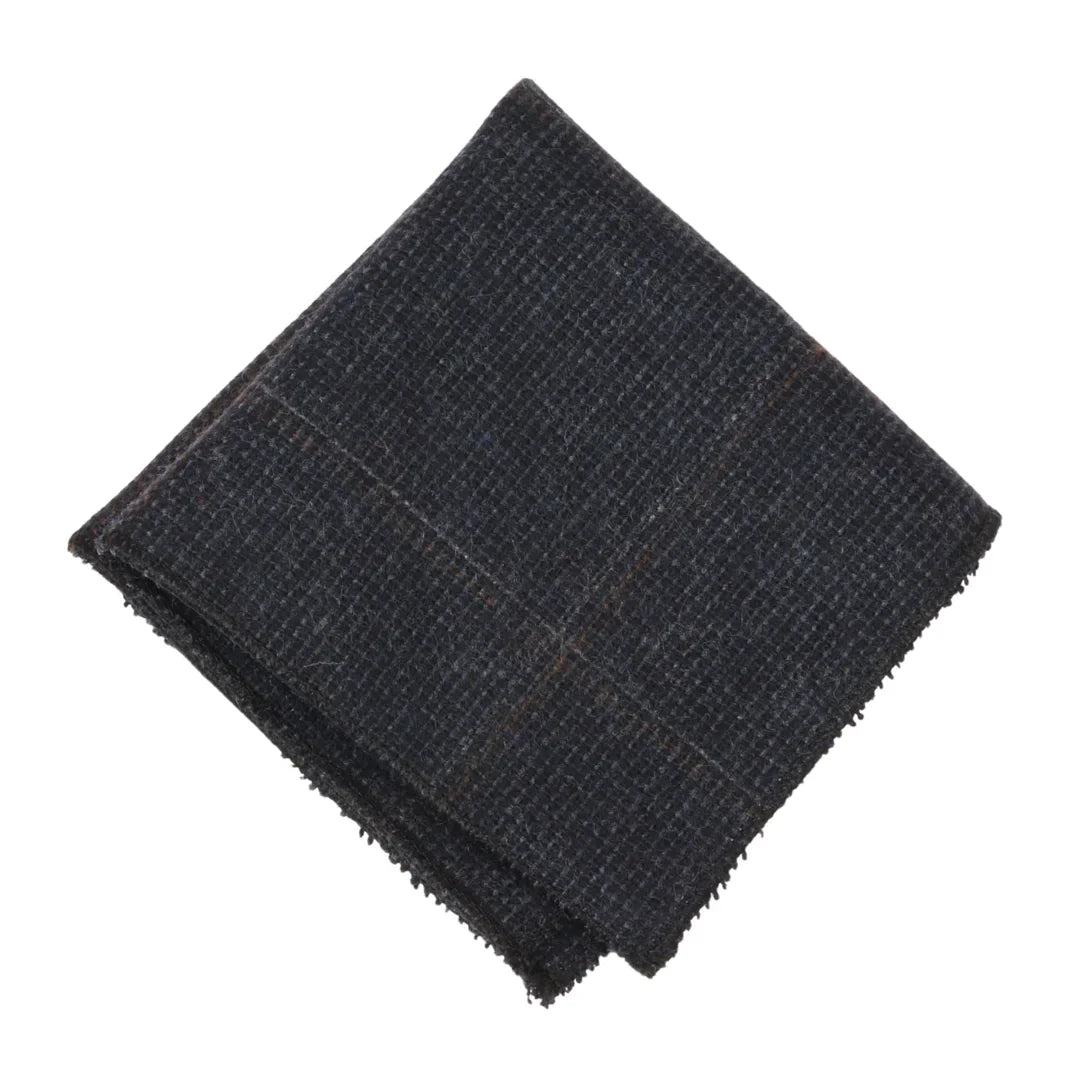 Men's Wool Blend Herringbone Plaid Tweed Tie