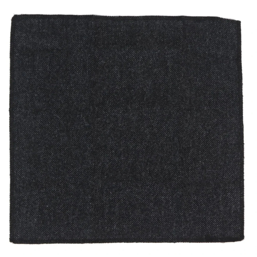 Stz22 Men's Tie Hankie Tweed Black Classic Gatsby Peaky Blinders