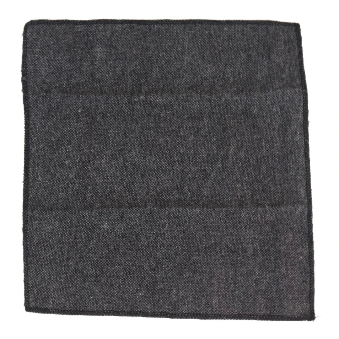 Stz23 - Men's Tie Hankie Tweed Grey Classic Gatsby Peaky Blinders